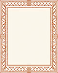Geometric Lattice Border Design Rug