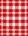 Red White Bold Checkered Pattern Rug