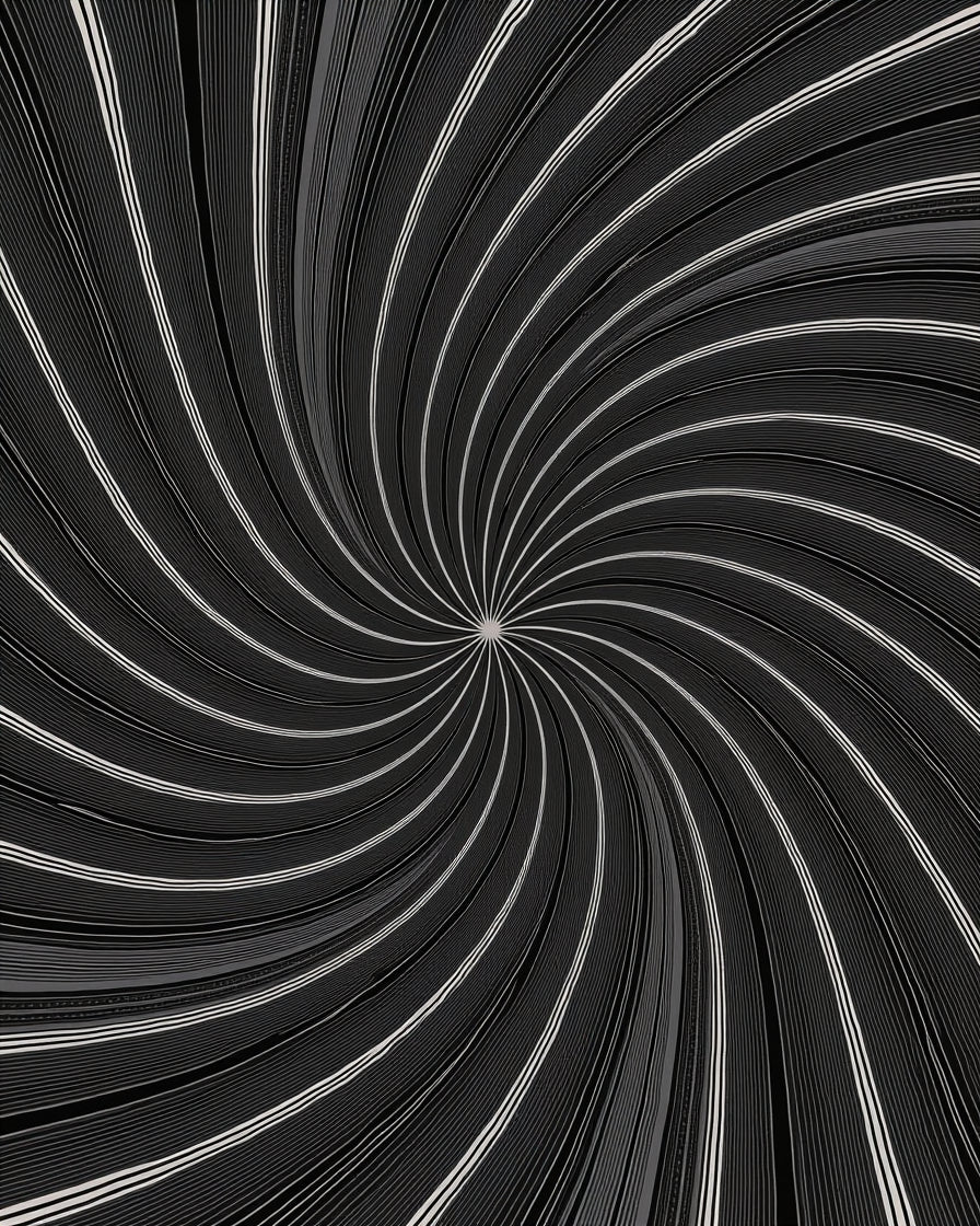 Monochromatic Swirl Stripe Pattern Rug