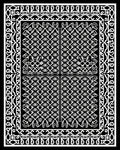 Monochromatic Intricate Geometric Pattern Rug