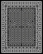 Monochromatic Intricate Geometric Pattern Rug