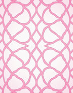 Abstract Pink Woven Geometric Design Rug