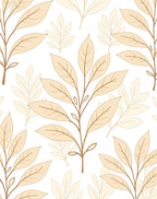 Organic Leaf Branch Neutral Pattern Rug