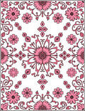 Pink Floral Decorative Pattern Rug