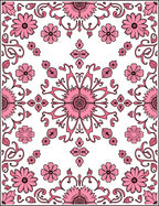 Pink Floral Decorative Pattern Rug