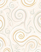 Soft Swirls And Circles Pattern Rug