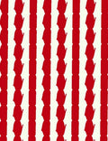 Red White Vertical Silhouette Pattern Rug