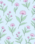 Pastel Floral Branch Pattern Rug