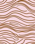 Natural Wavy Wood Grain Pattern Rug