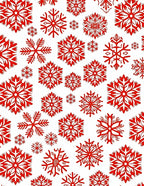 Festive Snowflakes Pattern Design Rug