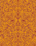 Ornate Swirls Golden Pattern Rug
