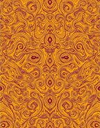 Ornate Swirls Golden Pattern Rug