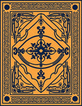 Ornate Yellow Blue Geometric Pattern Rug