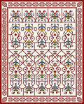 Ornate Floral Geometric Pattern Design Rug