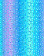 Iridescent Hexagonal Pattern Rug