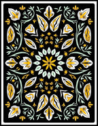 Bold Floral Medallion Pattern Rug