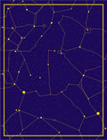 Celestial Constellation Yellow Geometric Design Rug