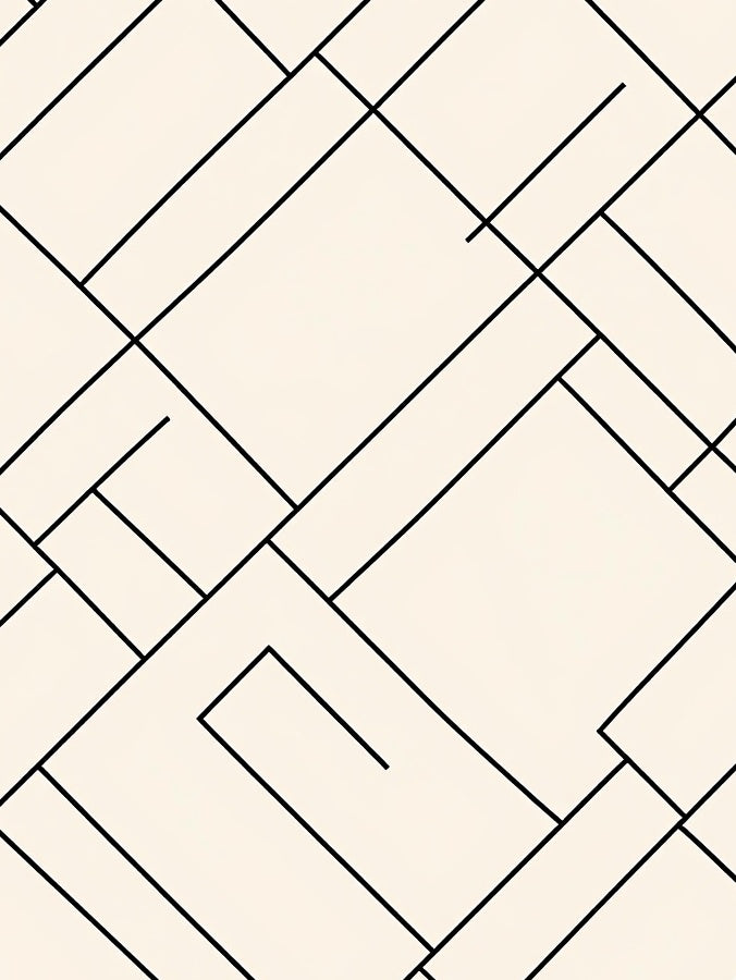 Geometric Lines Abstract Pattern Rug