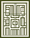 Abstract Geometric Square Pattern Rug