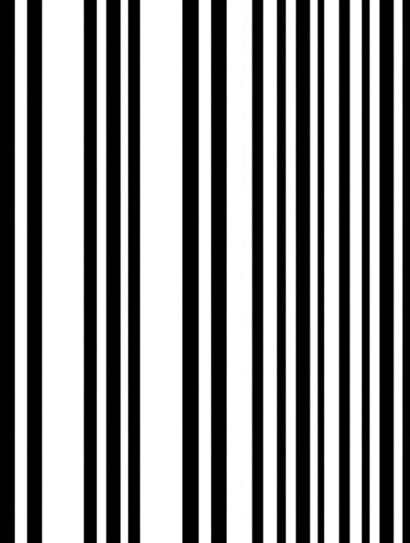 Black White Vertical Stripe Design Rug