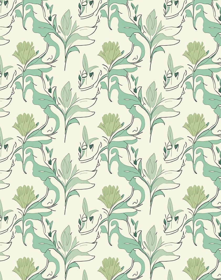 Art Nouveau Floral Vines Rug