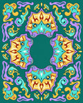 Colorful Abstract Floral Pattern Rug