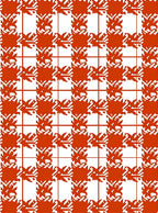 Abstract Red Houndstooth Plaid Pattern Rug