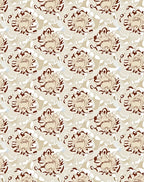 Brown Abstract Floral Pattern Design Rug