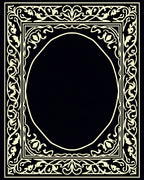 Ornate Floral Scroll Work Frame Design Rug