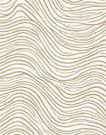 Flowing Gold Lines Abstract Pattern Rug