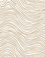 Flowing Gold Lines Abstract Pattern Rug