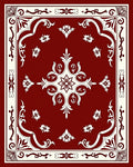 Vintage Floral Border Design Rug
