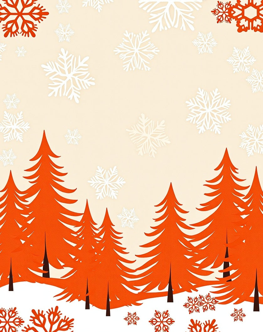 Winter Snowscape Tree Silhouette Rug