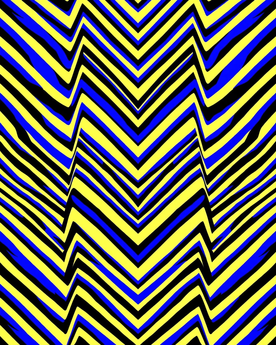 Bold Zigzag Patterned Abstract Rug