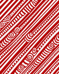Bold Red White Diagonal Abstract Art Rug