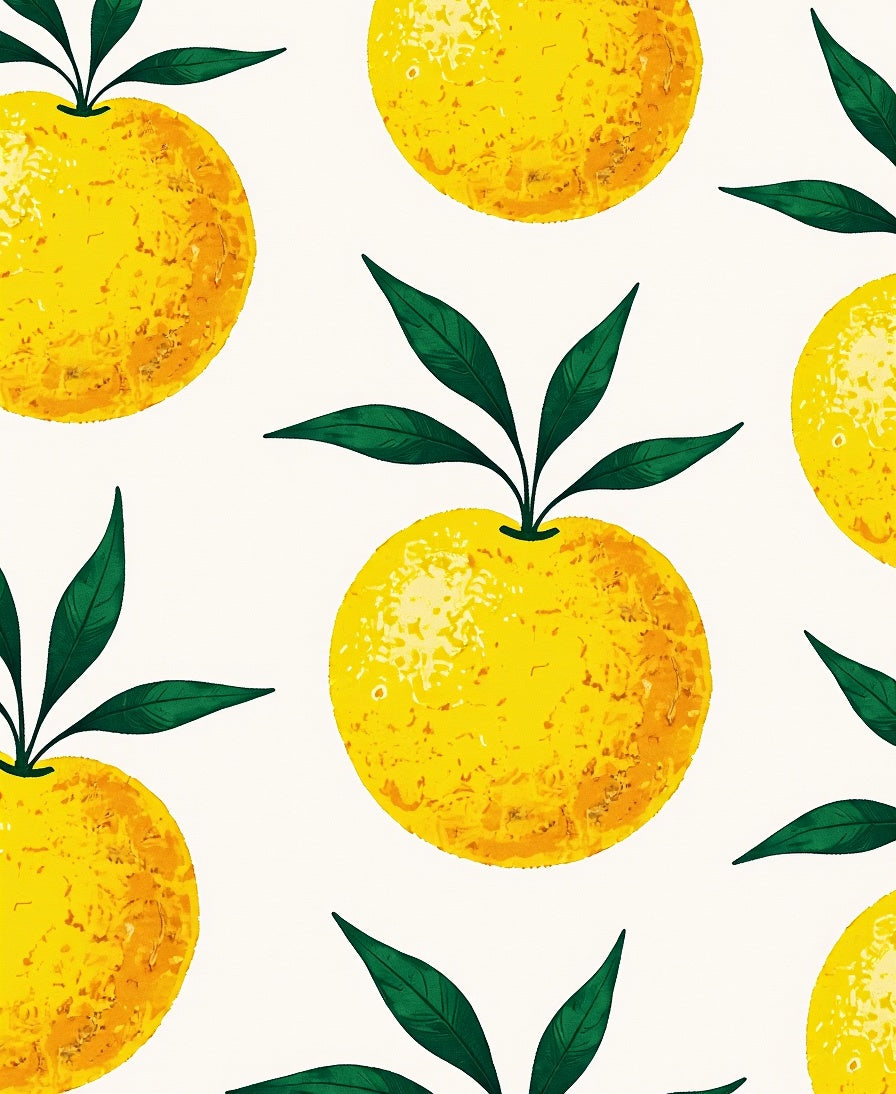 Citrus Grove Yellow Pattern Rug
