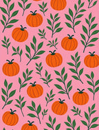 Autumn Pumpkin and Leaf Pattern Rug