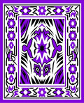 Vibrant Purple Jewel Floral Pattern Rug