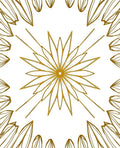 Golden Sun Burst Petal Design Rug