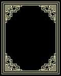 Modern Geometric Accent Frame Rug