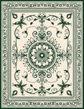 Classic Floral Scrollwork Medallion Design Rug