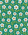 White Daisy Floral Pattern Rug