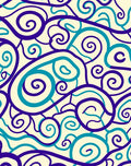 Swirling Blue And Teal Lines Rug