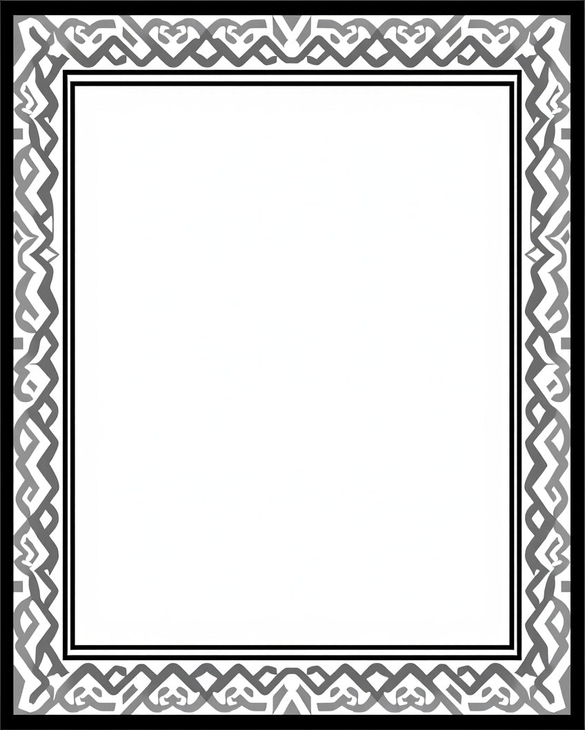 Abstract Gray Geometric Border Rug
