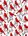Red Cardinal Bird Winter Pattern Rug