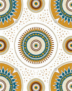 Sunburst Mandala Pattern Pillow Rug