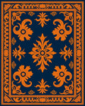 Ornate Floral Swirls Pattern Rug