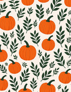 Pumpkin And Leaf Pattern Rug