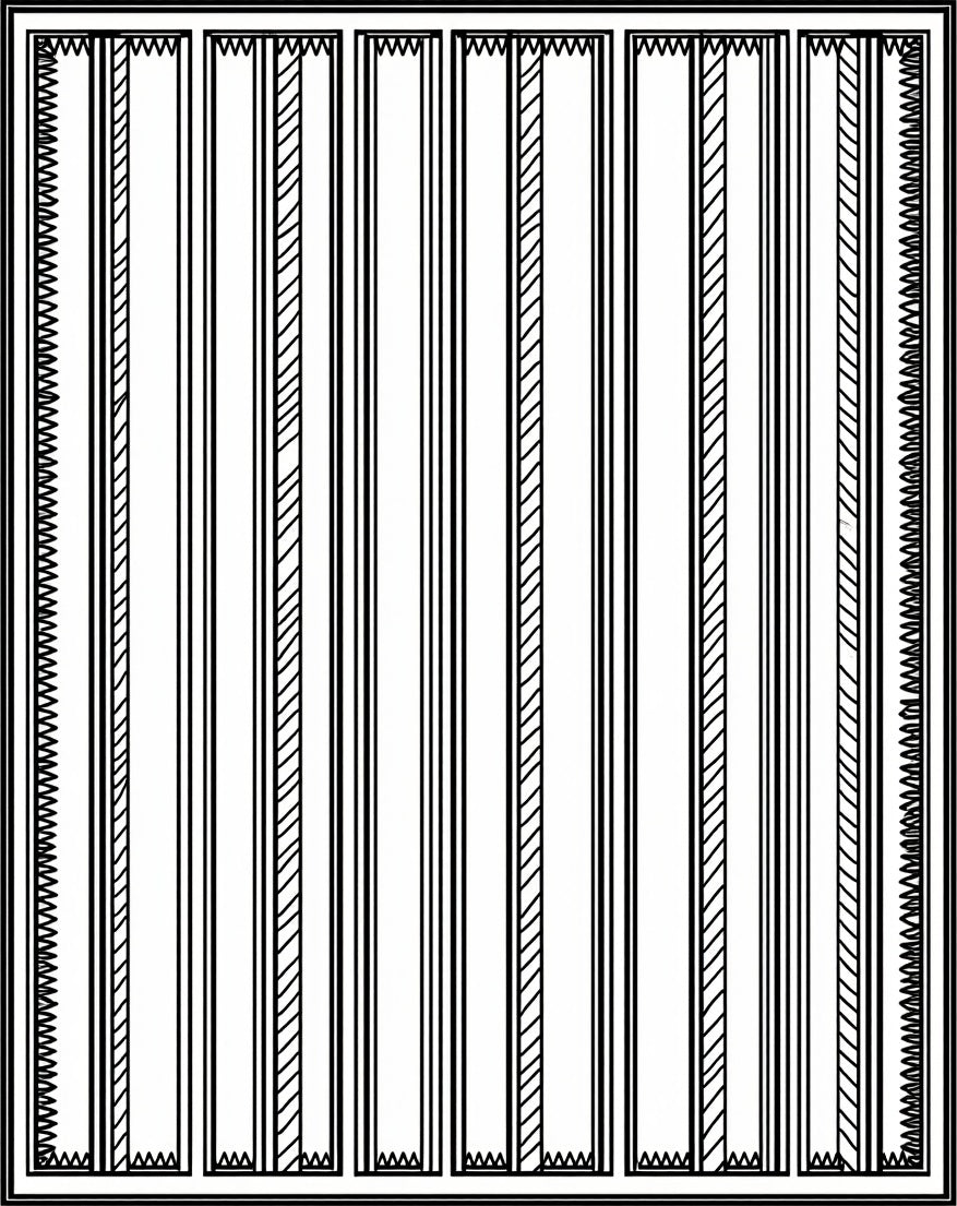 Minimalist Striped Geometric Pattern Rug