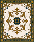 Grandeur Leaf Scroll Pattern Rug